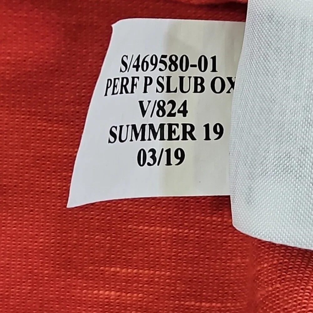 Banana Republic Performance‎ Pique Polo Men's Medium Orange Slubby Cotton EUC LN